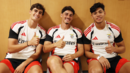 Gabriel Índio com António Silva e Tiago Gouveia