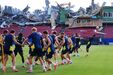 Imagens do treino da Suécia