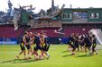 Imagens do treino da Suécia