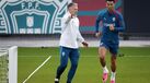 Cristiano Ronaldo no treino da Seleção Nacional