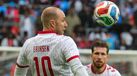 Eriksen com a camisola da Dinamarca