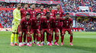 Seleção Nacional no jogo com a Nigéria