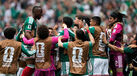 Jogadores do México fazem a festa diante da África do Sul