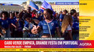 Euforia e festa no Terreiro do Paço após empate de Cabo Verde com Espanha
