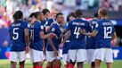 Jogadores da seleção francesa festejam