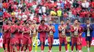Jogadores de Portugal após empate com a RD Congo