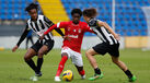 Djé Tavares em ação num jogo da Taça de Portugal com o Comércio e Indústria