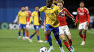 Kévin Boma em jogo contra o Benfica