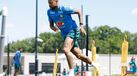 Neymar em ação no treino