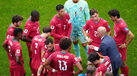 Seleção durante paragem a ouvir Martínez