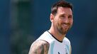 Lionel Messi no treino da seleção argentina