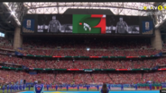 Imagem de Diogo Jota foi exibida no ecrã em Houston após hino nacional