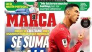 Cristiano Ronaldo em destaque na 1º página da Marca