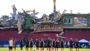 Imagens do treino da Suécia