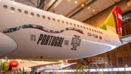 Avião da TAP com pintura a rigor para apoiar Portugal no Mundial'2026