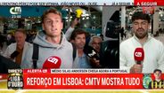 Silas Andersen na chegada a Lisboa