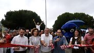 A abertura do Record Challenge Park, com o diretor executivo de Record, Sérgio Krithinas, ao centro
