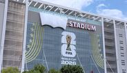 A fachada do estádio durante o Mundial