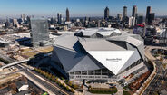 O Mercedes-Benz Stadium antes do Mundial