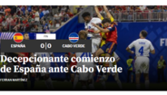 'Mundo Deportivo': 'Dececionante começo de Espanha perante Cabo Verde'