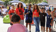 Andreia Norton na reabertura do Campo de Jogos das Furnas, num evento da Puma