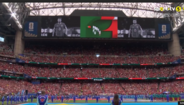 Imagem de Diogo Jota foi exibida no ecrã em Houston após hino nacional