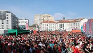 Ambiente ao rubro: as imagens da festa na Fan Zone Betano em Gaia