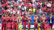 Jogadores de Portugal após empate com a RD Congo