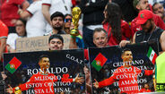 Cristiano Ronaldo com muito apoio nas bancadas