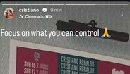 A 'story' de Cristiano Ronaldo no Instagram 