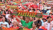 Ambiente na Fan Zone de Gaia Betano Medialivre