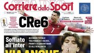 'Corriere dello Sport: 'CRe6' (referência a Ronaldo ser o primeiro jogador a marcar em seis Mundiais)