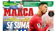 Cristiano Ronaldo em destaque na 1º página da Marca