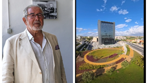 Isaltino Morais fez um vídeo recente no edifício. Está ansioso pela inauguração do Edifício Fórum, de 16 pisos, situado em frente ao centro comercial Oeiras Parque