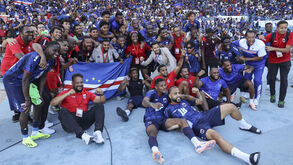 Jogadores de Cabo Verde festejam a qualificação para o Mundial'2026