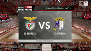 Hóquei em patins: transmissão em direto do Benfica-OC Barcelos