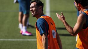 Bernardo Silva no treino da Seleção