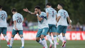 Bruno Fernandes festeja golo contra o Chile