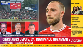 Vítor Pinto e o 'susto' de Eriksen: «A maior questão que fica agora é se deve continuar a jogar»