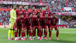 Seleção Nacional no jogo com a Nigéria