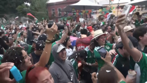 Explosão de alegria em Garibaldi após segundo golo do México no jogo inaugural do Mundial frente à África do Sul