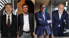 À CONQUISTA. Belmiro Pinto dos Santos, Júlio Vieira de Castro, Viriato Sampaio e Rui Rodrigues vão a votos no V. Guimarães