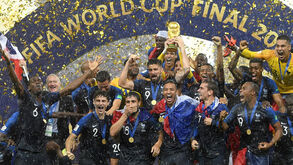 Seleção francesa festeja a conquista do Mundial'2018