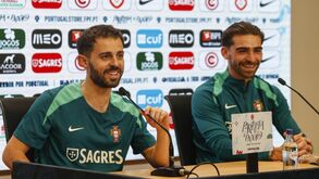 Bernardo Silva e Jota juntos na Seleção Nacional