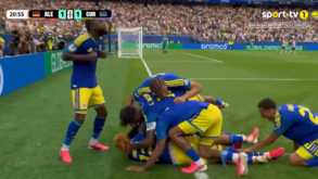 Festejo dos jogadores de Curaçau