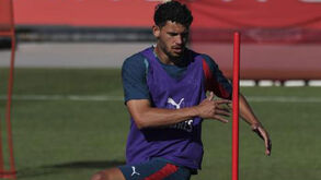 Matheus Nunes no treino da Seleção