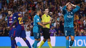 Cristiano Ronaldo foi expulso no Clássico da Supertaça em 2017