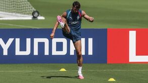 Rúben Dias no treino da Seleção Nacional
