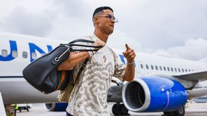 Cristiano Ronaldo à chegada