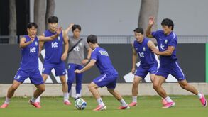 A Coreia do Sul está a treinar em Guadalajara